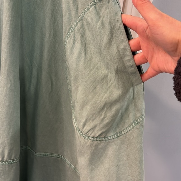 NWT Anthropologie Pilcro Sleeveless Halter Swing Midi Dress in Green, size XL - Picture 7 of 13